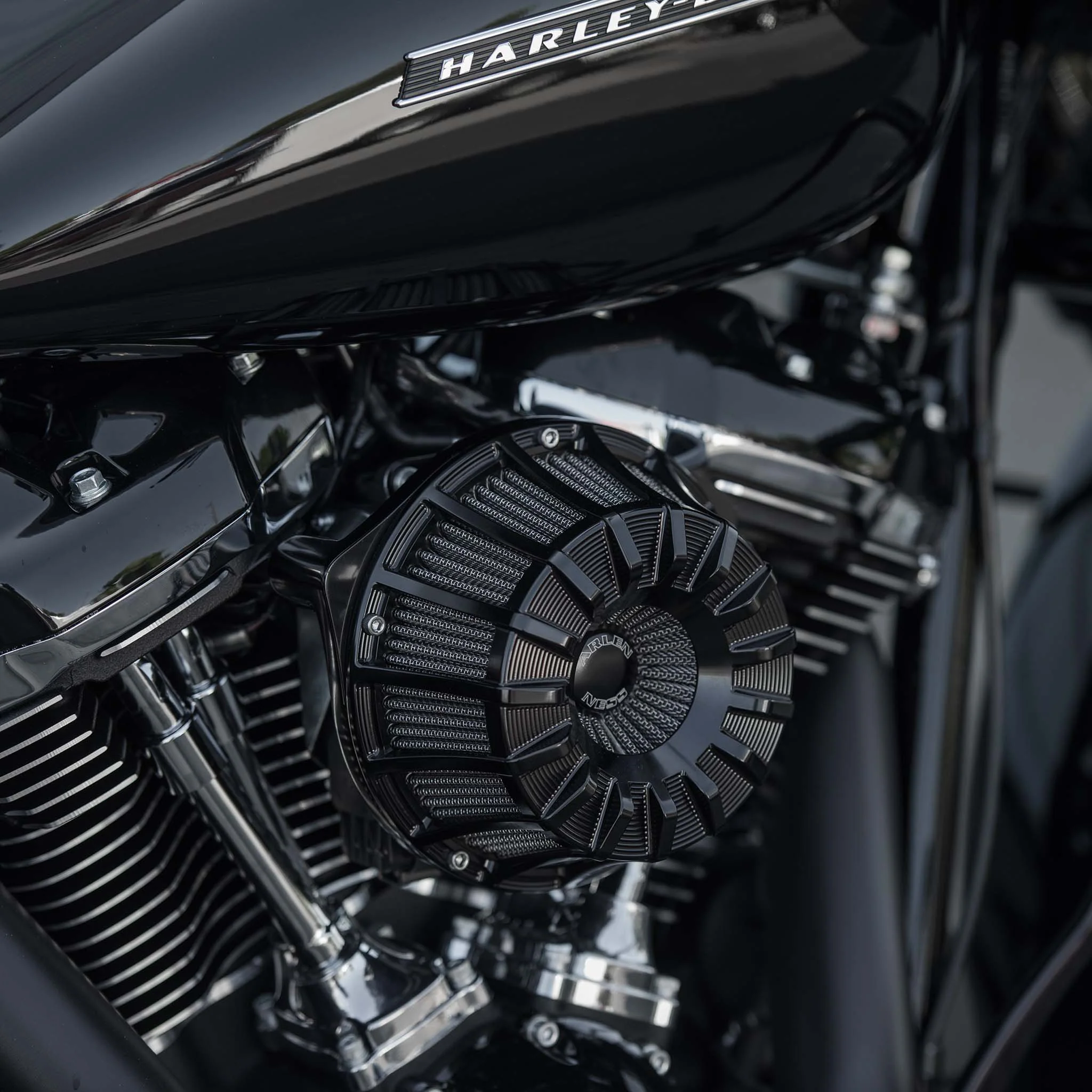 15-Spoke Inverted Series Air Cleaner, Black - Image 6