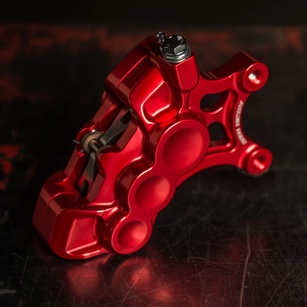 6-Piston Differential Bore Brake Calipers, 14" Red - Image 4