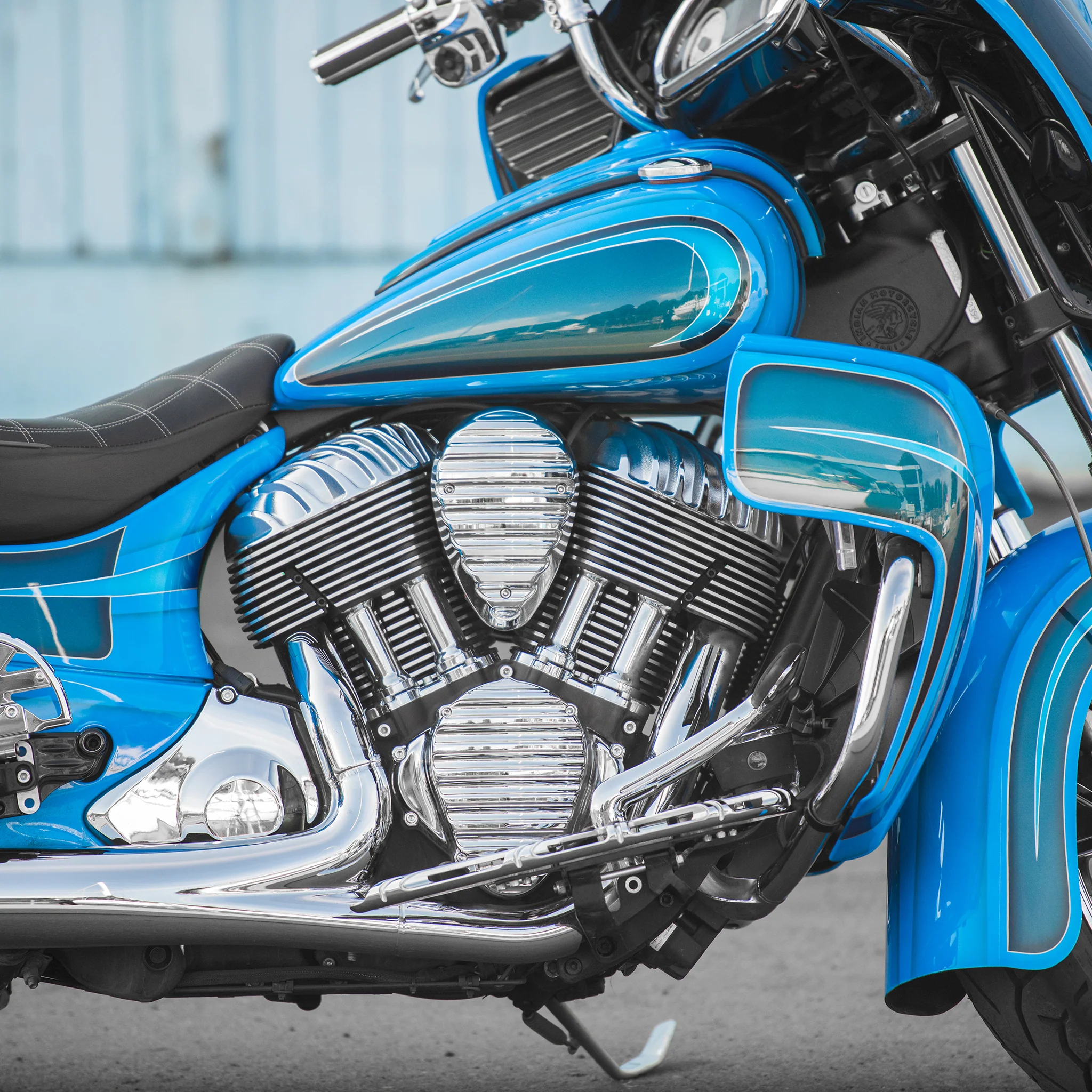 Finned Horn Cover for Thunderstroke® Engines, Chrome - Image 3