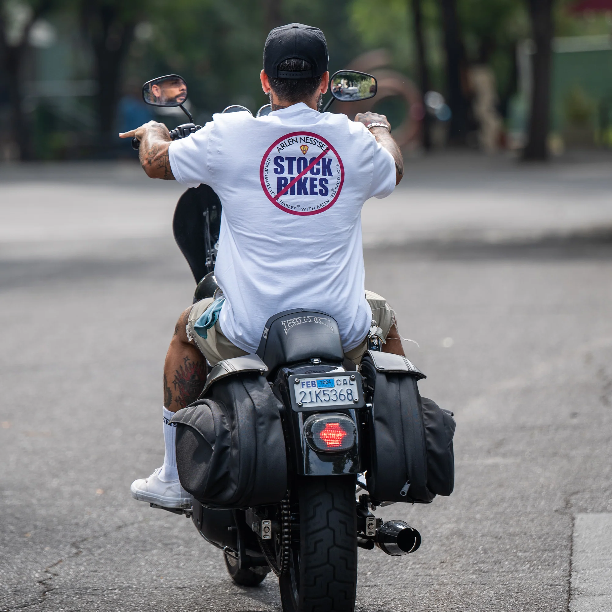 No Stock Bikes T-Shirt, White - Image 4
