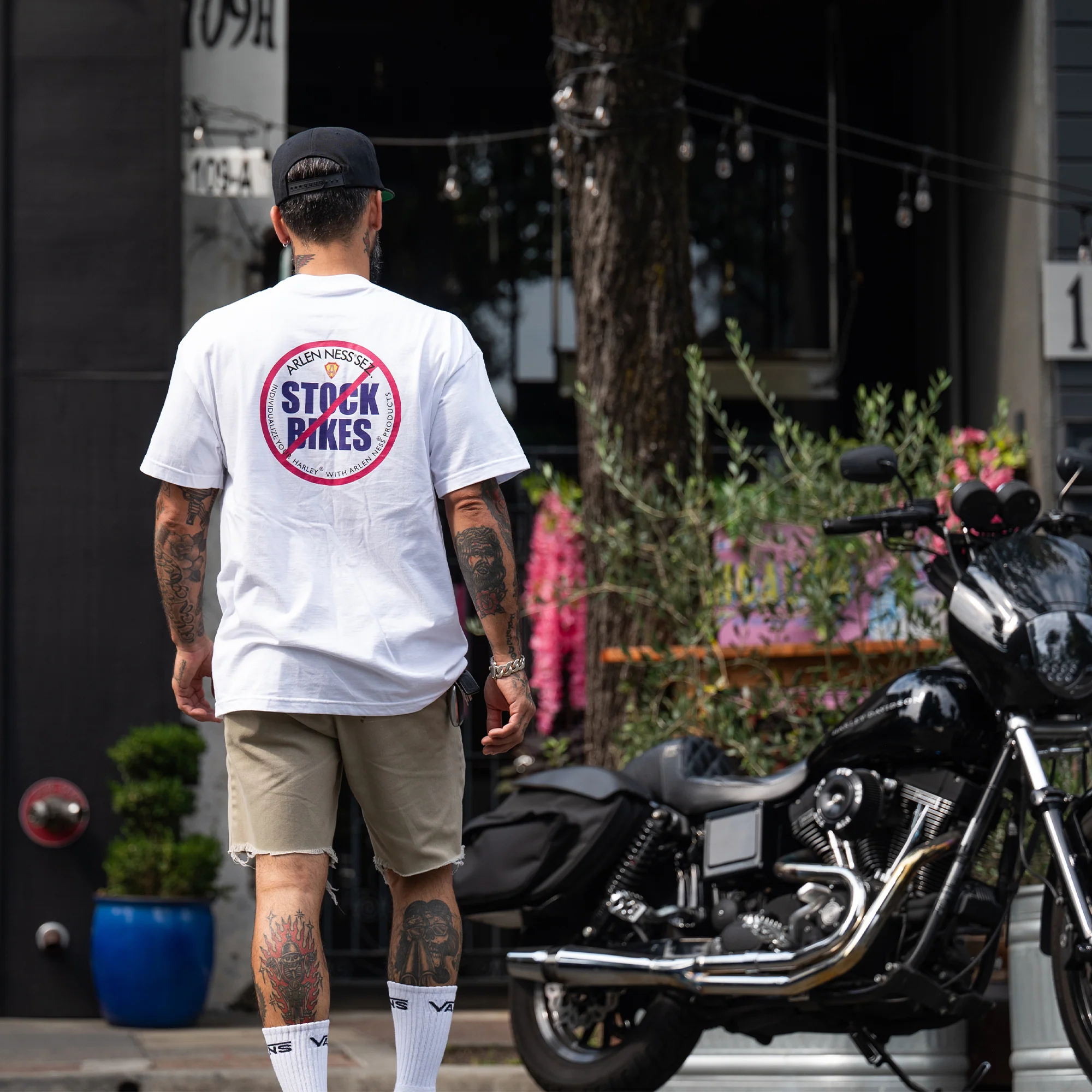 No Stock Bikes T-Shirt, White - Image 6